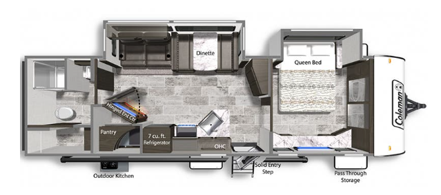 2023 DUTCHMEN COLEMAN LIGHT 3055BS, , floor-plans-day image number 0